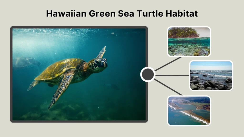 Hawaiian Green Sea Turtle Habitat