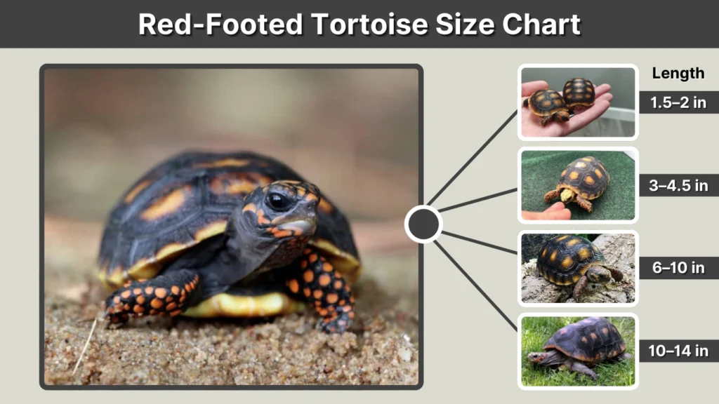 Red-Footed Tortoise Size Chart