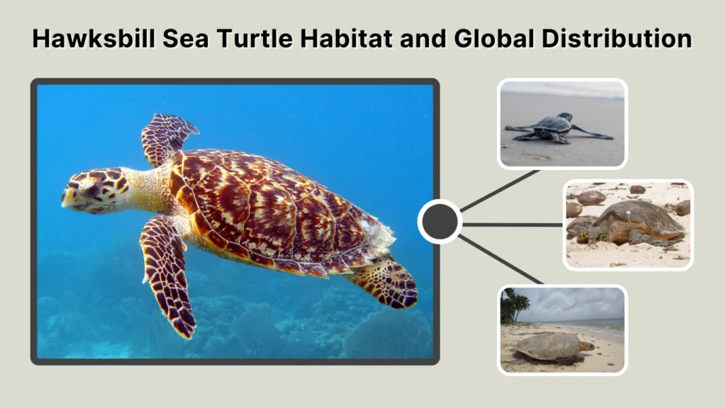 Hawksbill Sea Turtle Habitat and Global Distribution