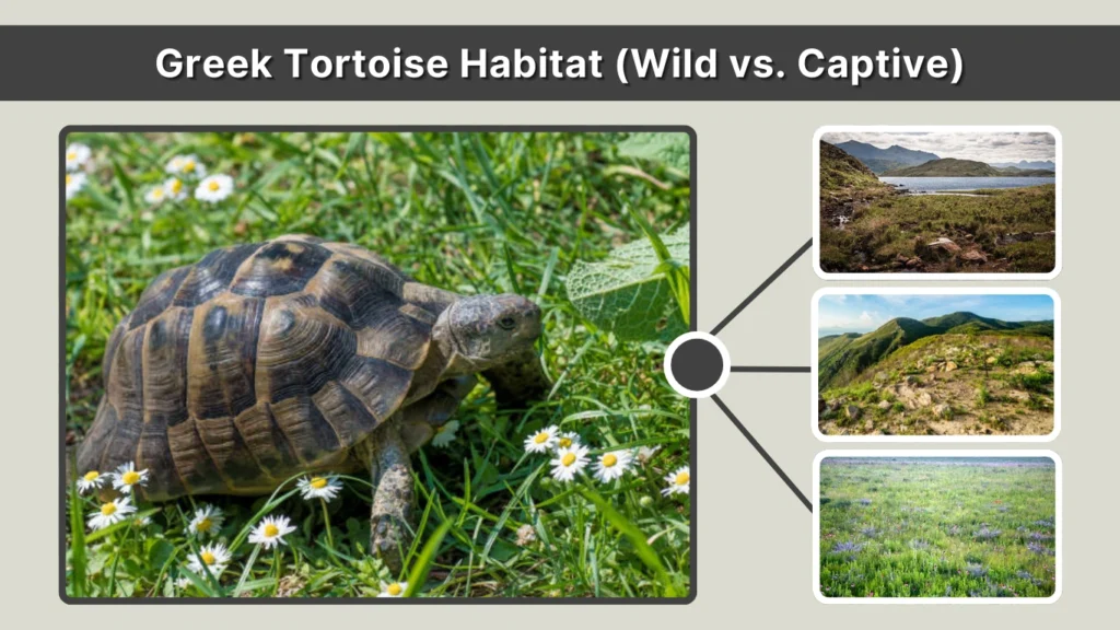 Greek Tortoise Habitat (Wild vs. Captive)