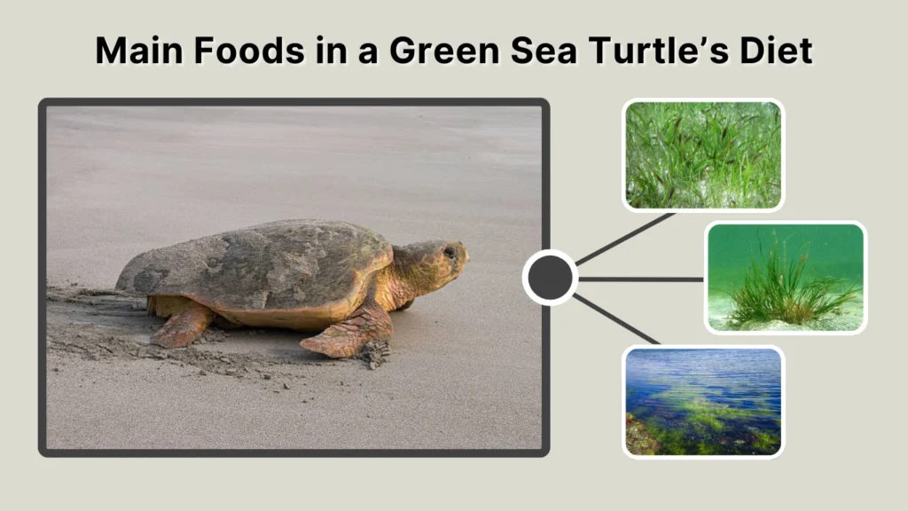 Main Foods in a Green Sea Turtle’s Diet