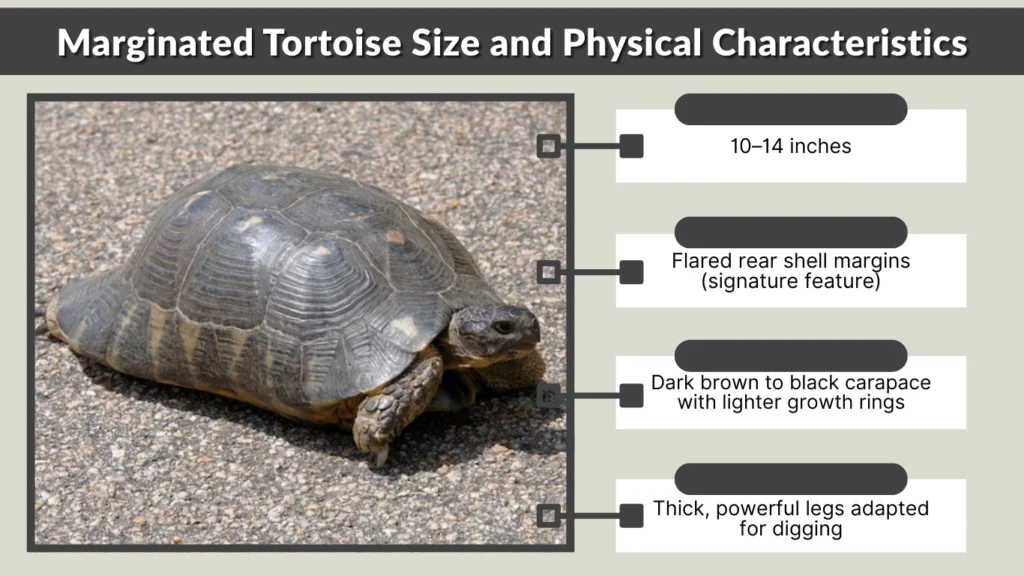 Marginated Tortoise Size and Physical Characteristics