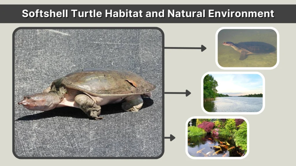 Softshell Turtle Habitat and Natural Environment