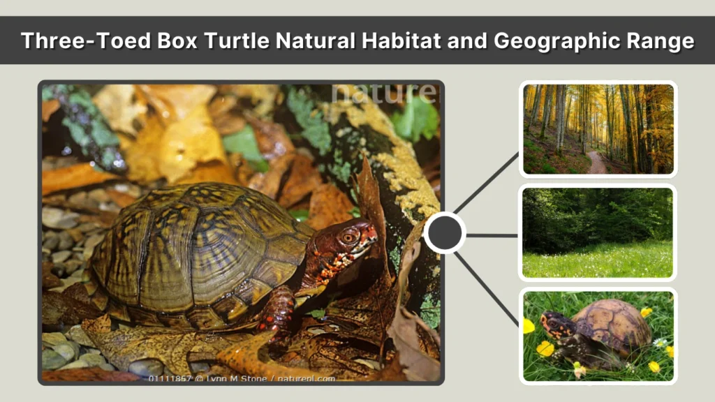 Three-Toed Box Turtle Natural Habitat and Geographic Range