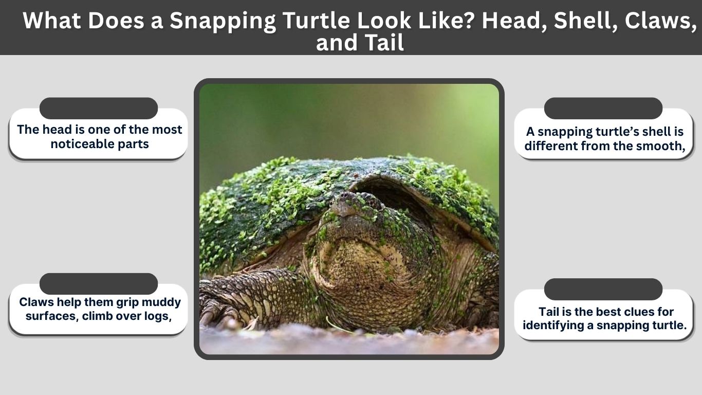 What Does a Snapping Turtle Look Like? Head, Shell, Claws, and Tail