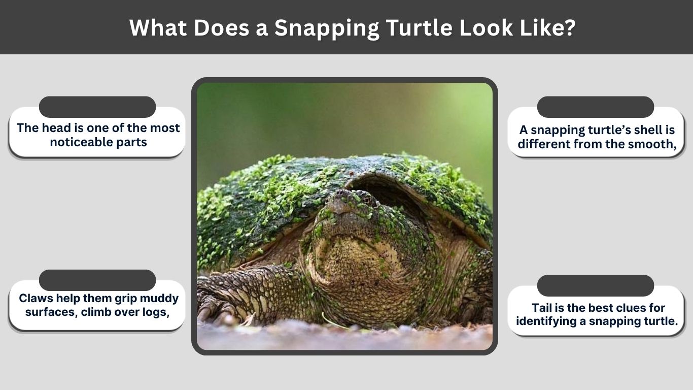 What Does a Snapping Turtle Look Like? Head, Shell, Claws, and Tail